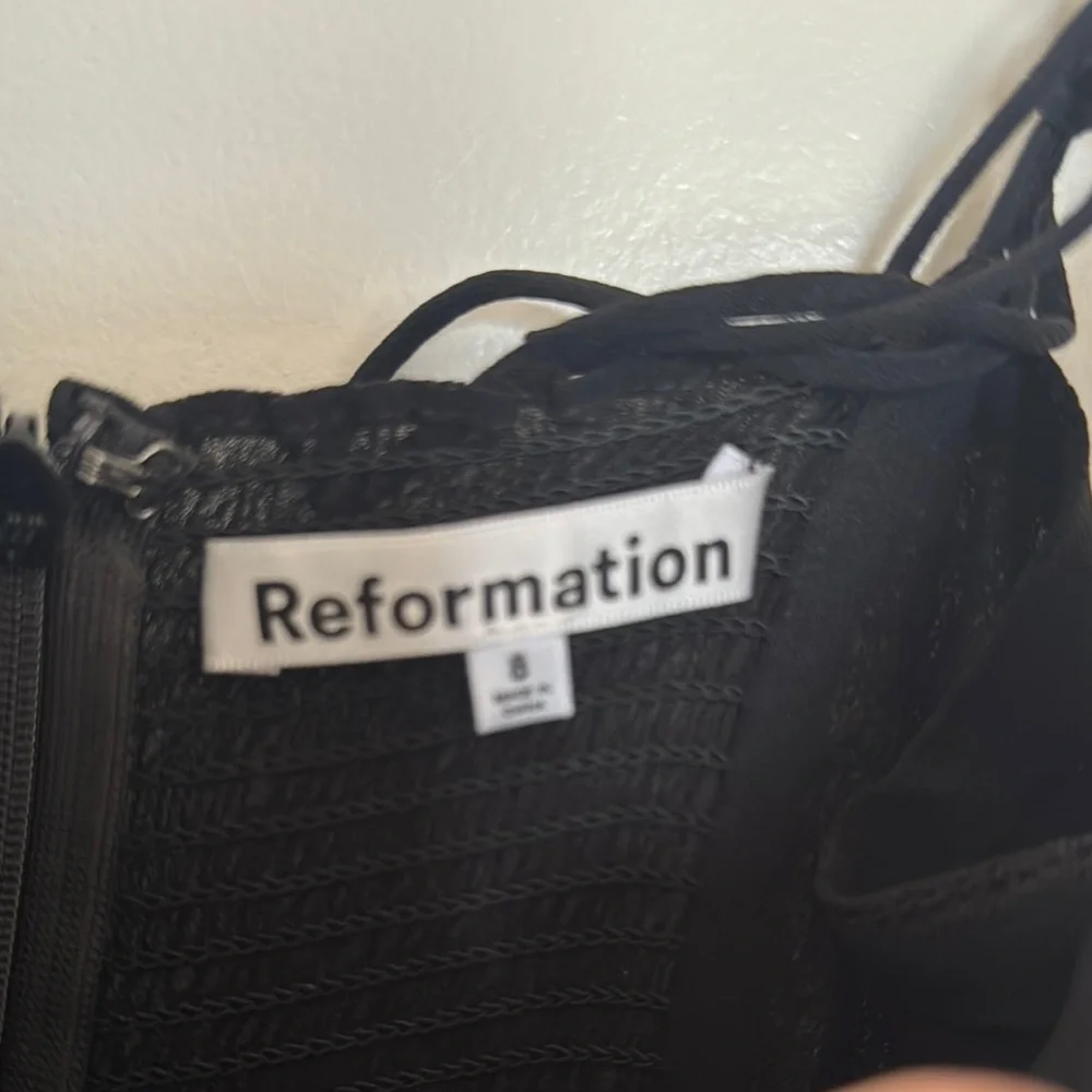 Reformation Black Spaghetti Strap Dress - Picture 2 of 9